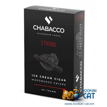 Бестабачная смесь для кальяна Chabacco Ice Cream Cigar (Чайная смесь Чабако Мороженое - Сигара) Strong 50г